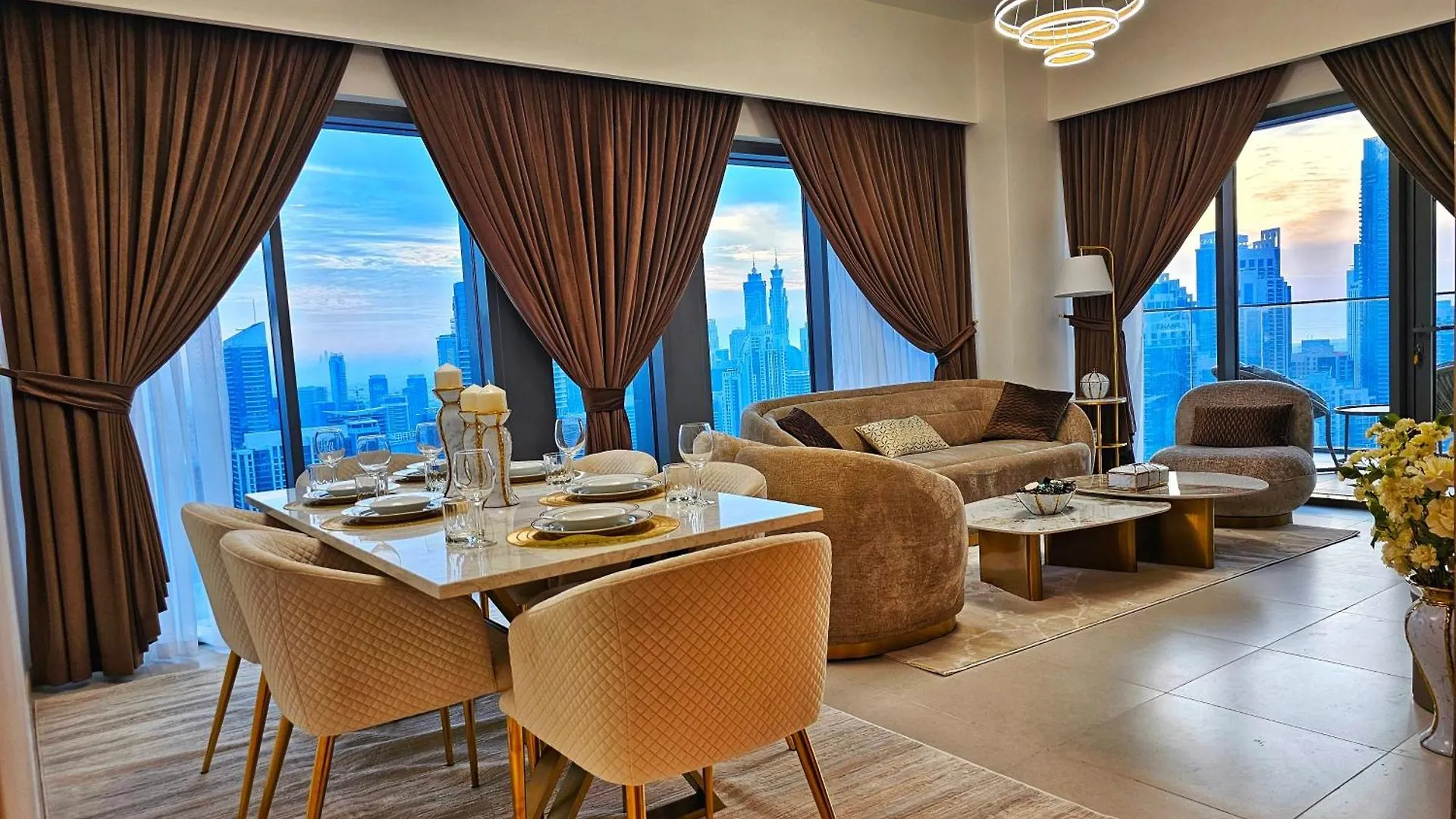 Apartment Luxurious 3 Bedroom With Full Burj Khalifa Led And Full Fountain Views 3 Mint Walk To Dubai Mall